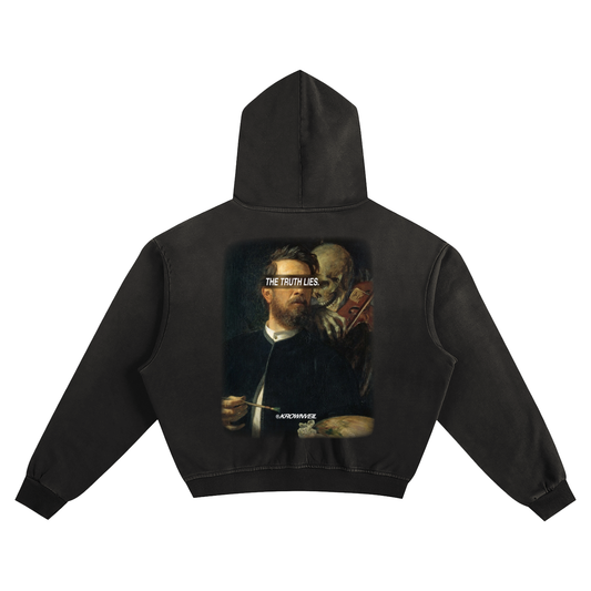 The Truth Lies Sunfade Boxy Hoodie